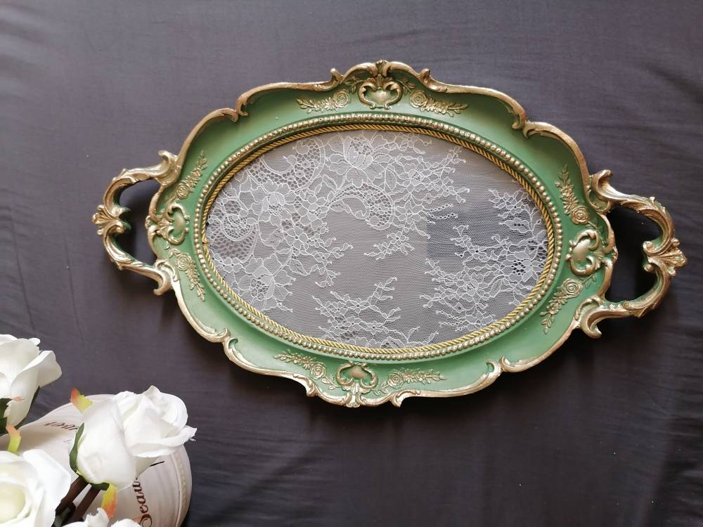 سینی پذیرایی شیشه ای دانتل  051