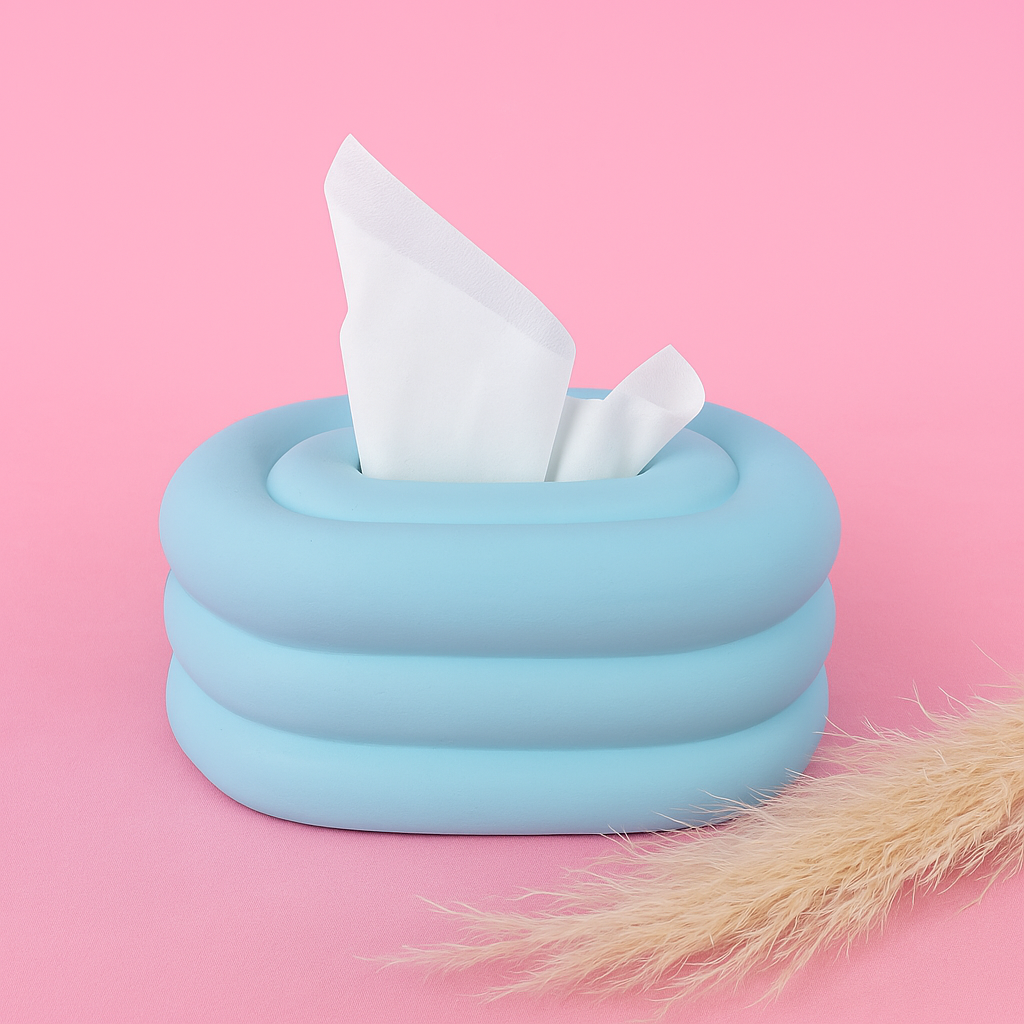 جادستمال کاغذی مینیمال  طرح رنگین کمان